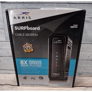 ARRIS SURFboard (SB6141) Cable Modem! Open Box! 8X Speeds! Retail $96!